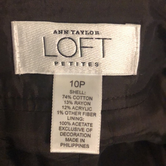 LAST CHANCE 💄 Loft Brown Tweed Suit, blazer 8, skirt 10P - Picture 9 of 9